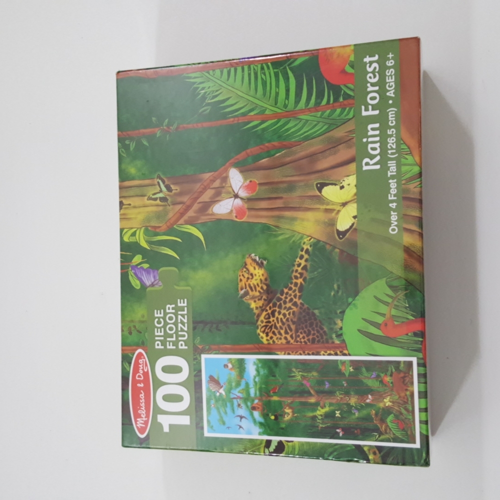 New! Sealed 100pc Melissa & Doug Rain Forest Floor Puzzle